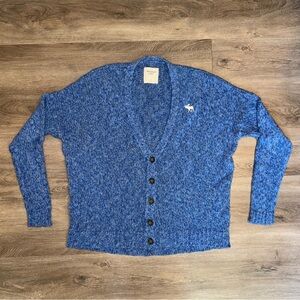 Abercrombie & Fitch Heathered Blue Cardigan